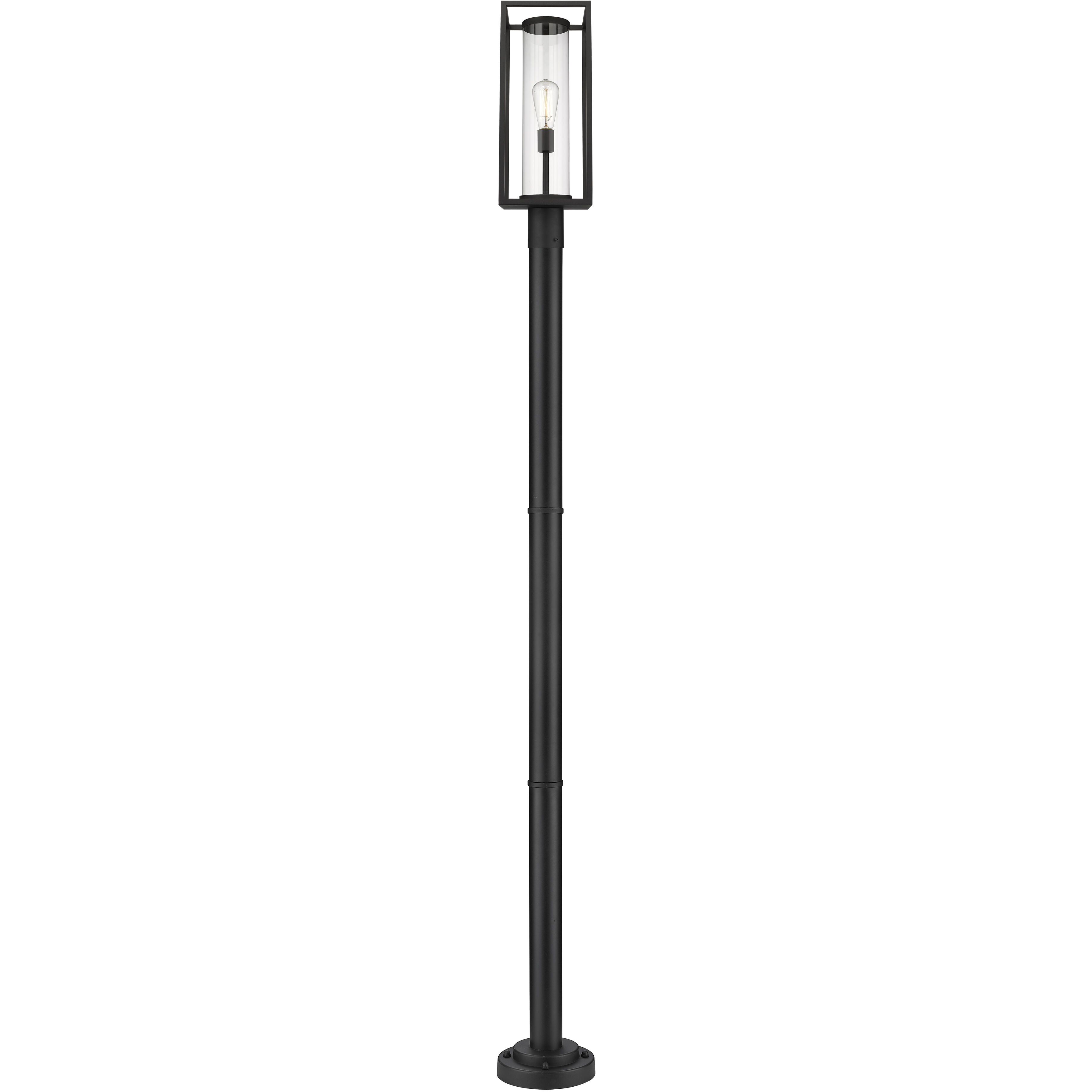Dunbroch 1 Light 95.5 inch Black Outdoor Post Mounted Fixture