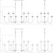 Allistair Linear Chandelier Ceiling Light in Matte Black