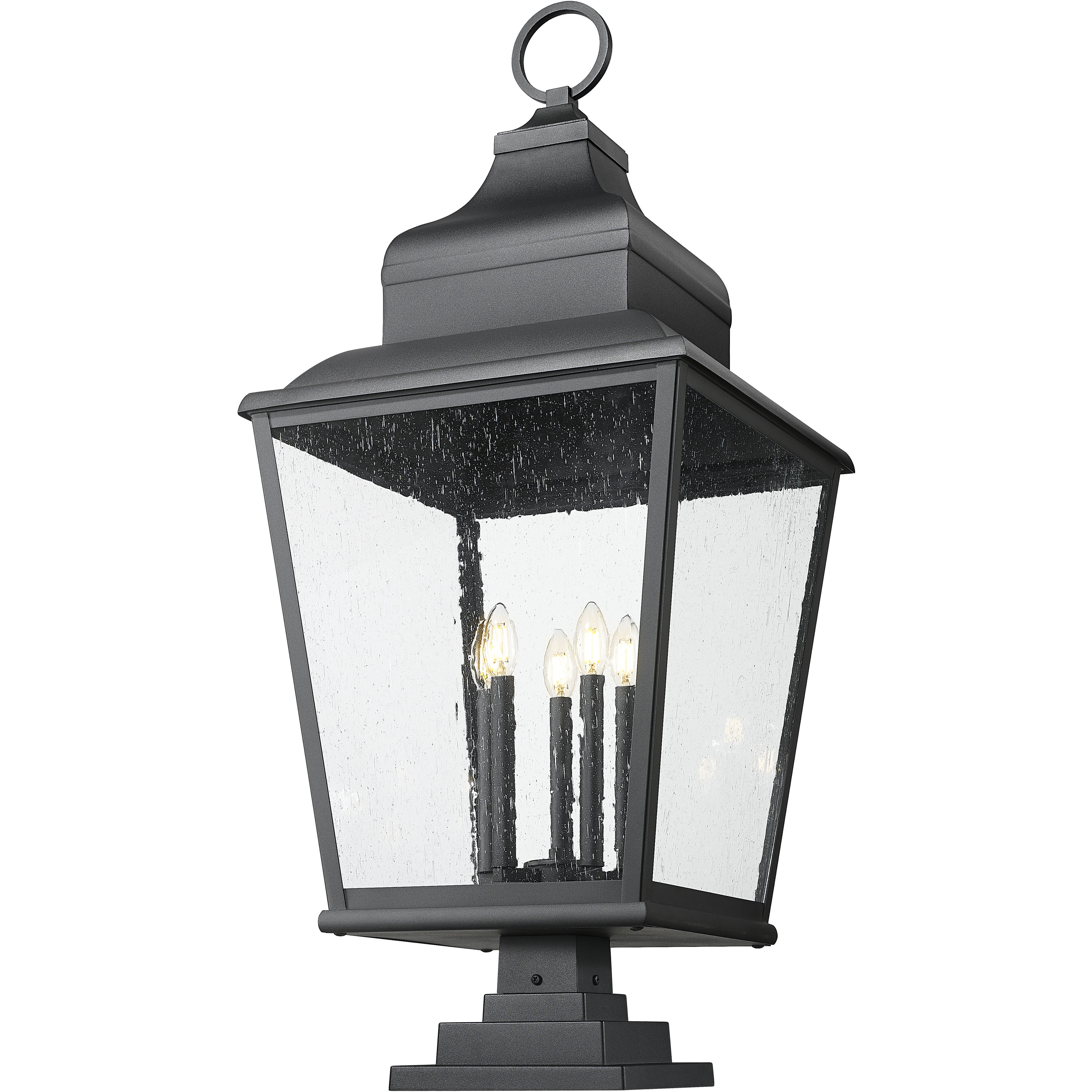 Raphael 5 Light 42.75 inch Sand Black Outdoor Pier Mounted Fixture in Soft Sand Black