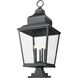 Raphael 5 Light 42.75 inch Sand Black Outdoor Pier Mounted Fixture in Soft Sand Black