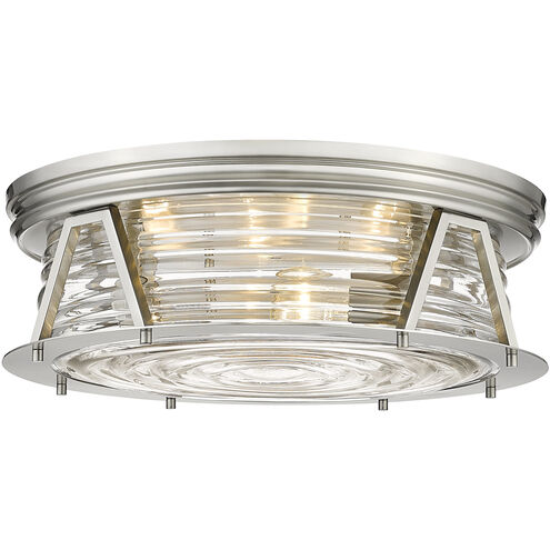 Cape Harbor 4 Light 20 inch Brushed Nickel Flush Mount Ceiling Light