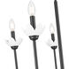 Allistair 5 Light 24 inch Matte Black Chandelier Ceiling Light