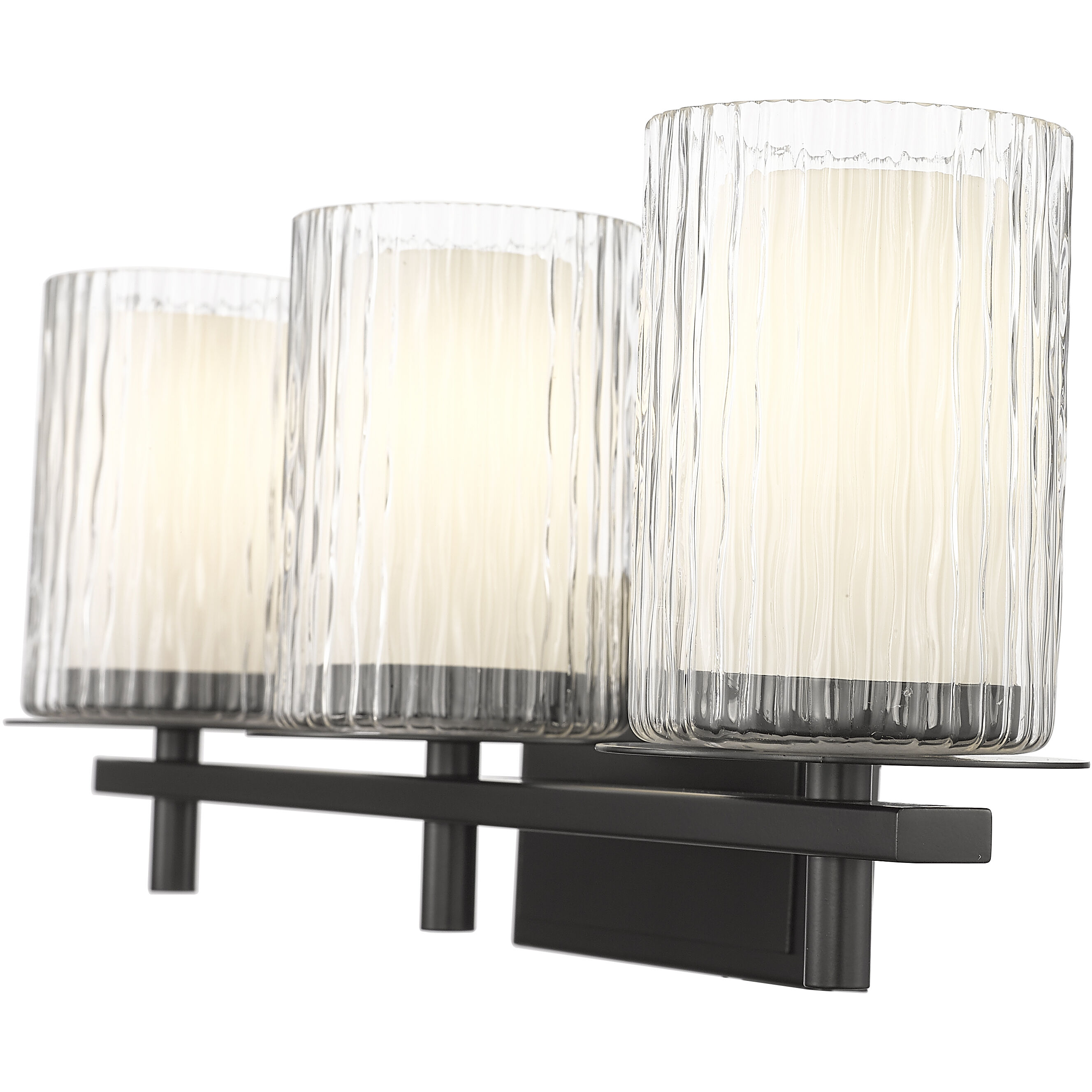 Grayson 3 Light 23 inch Matte Black Vanity Wall Light