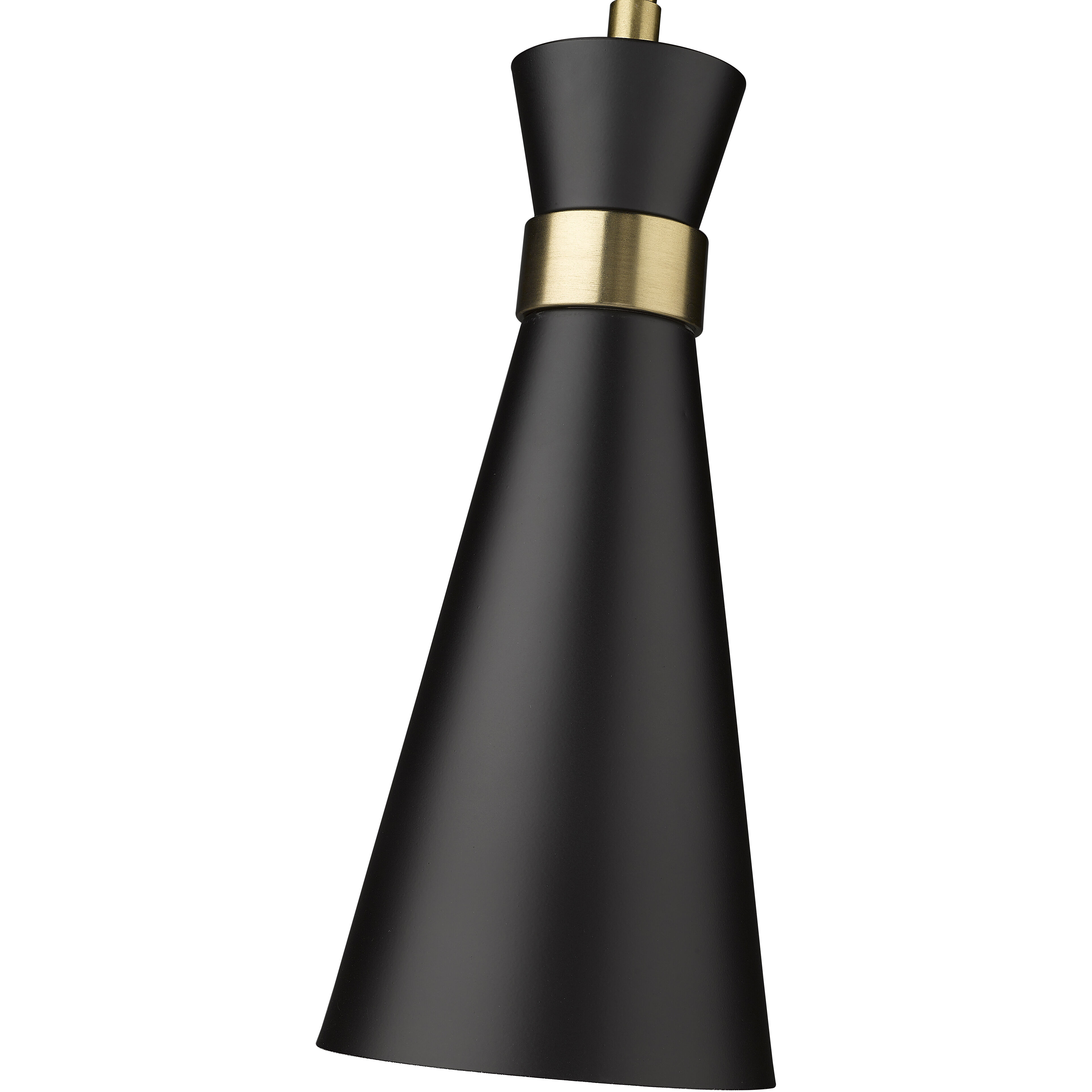 Soriano 1 Light 5.5 inch Matte Black and Heritage Brass Pendant Ceiling Light