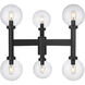 Laurent 6 Light 30 inch Black Outdoor Post Mount Fixture