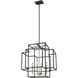 Titania 4 Light 22 inch Black and Brushed Nickel Chandelier Ceiling Light