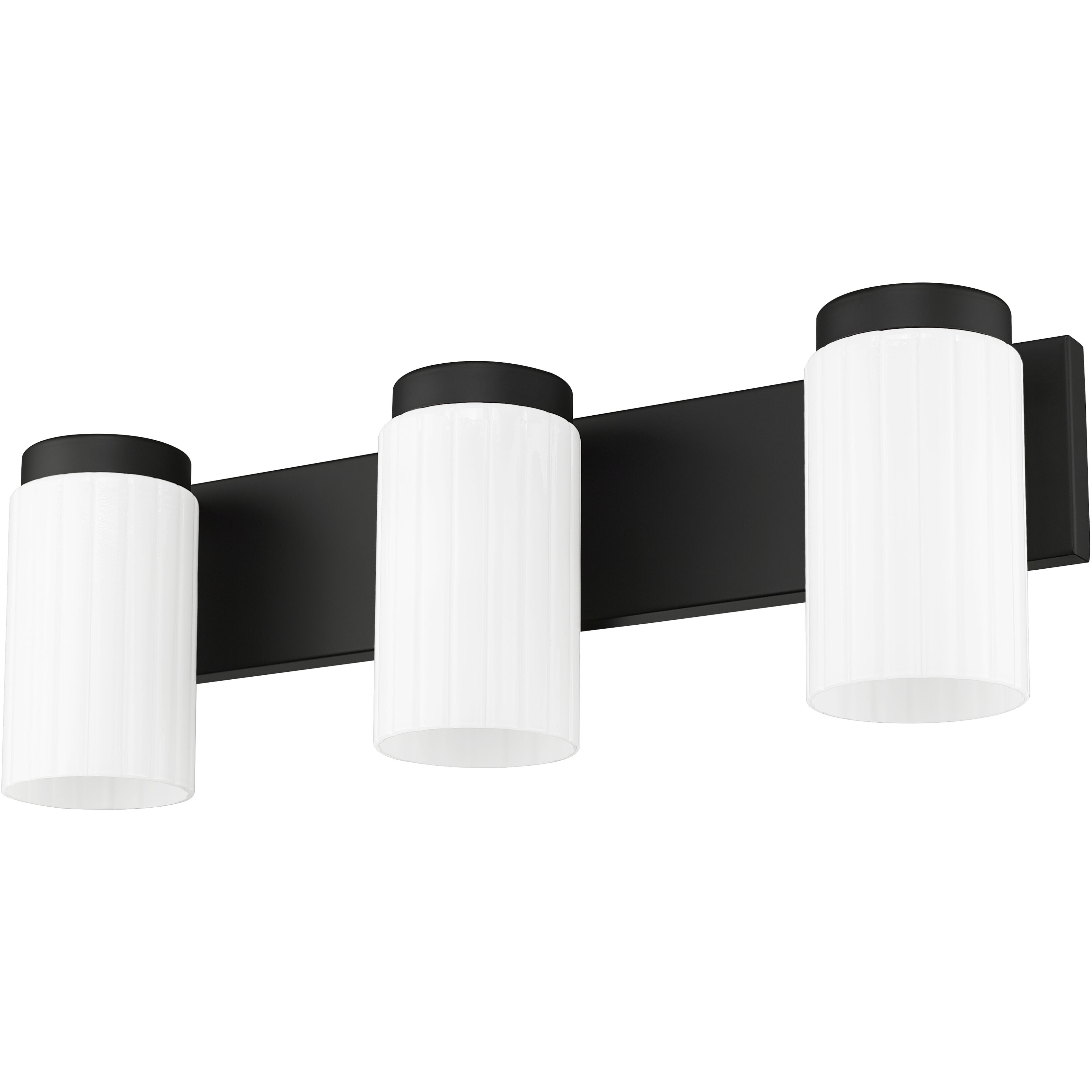 Burk 3 Light 22.5 inch Matte Black Bath Vanity Light Wall Light