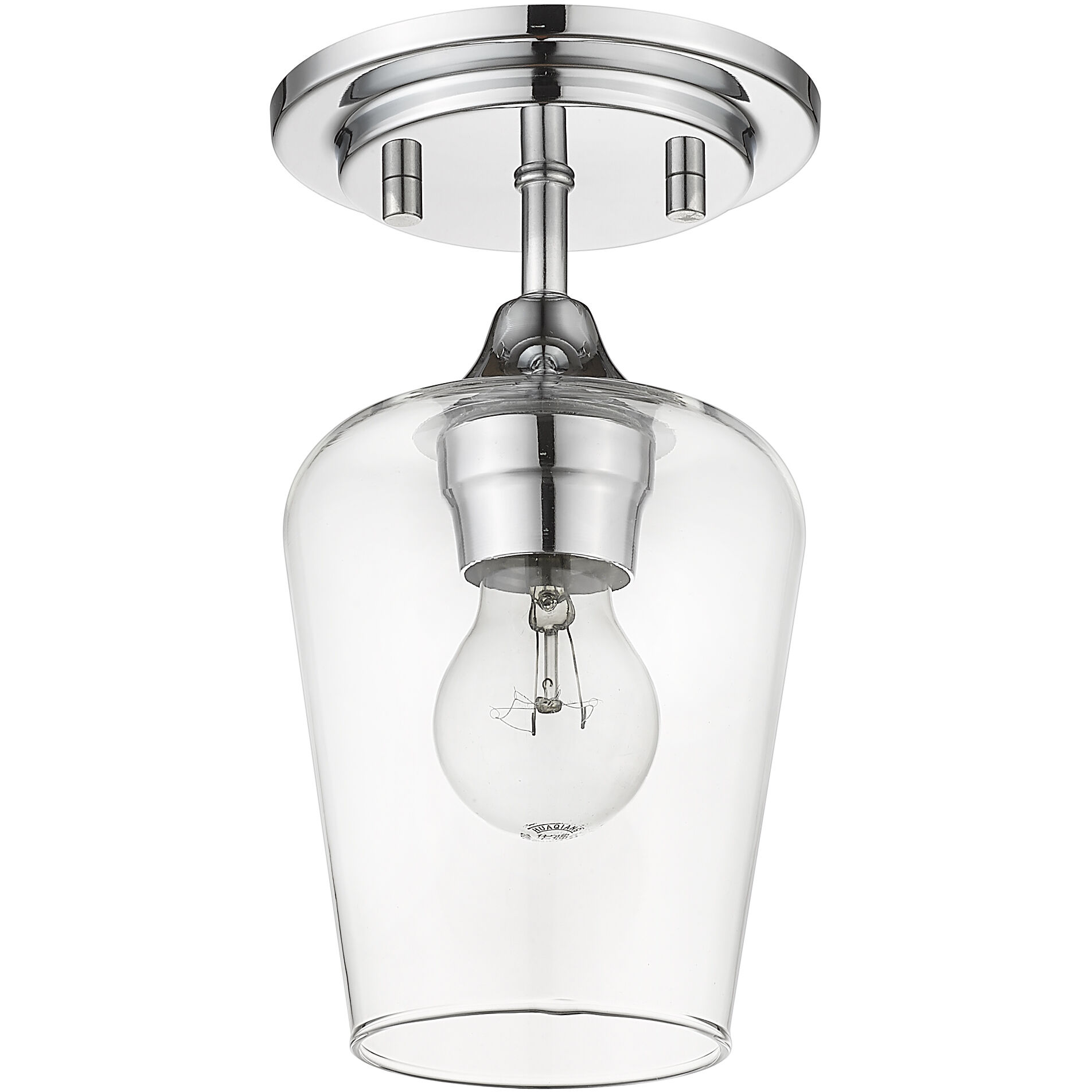 Joliet 1 Light 5.5 inch Chrome Flush Mount Ceiling Light