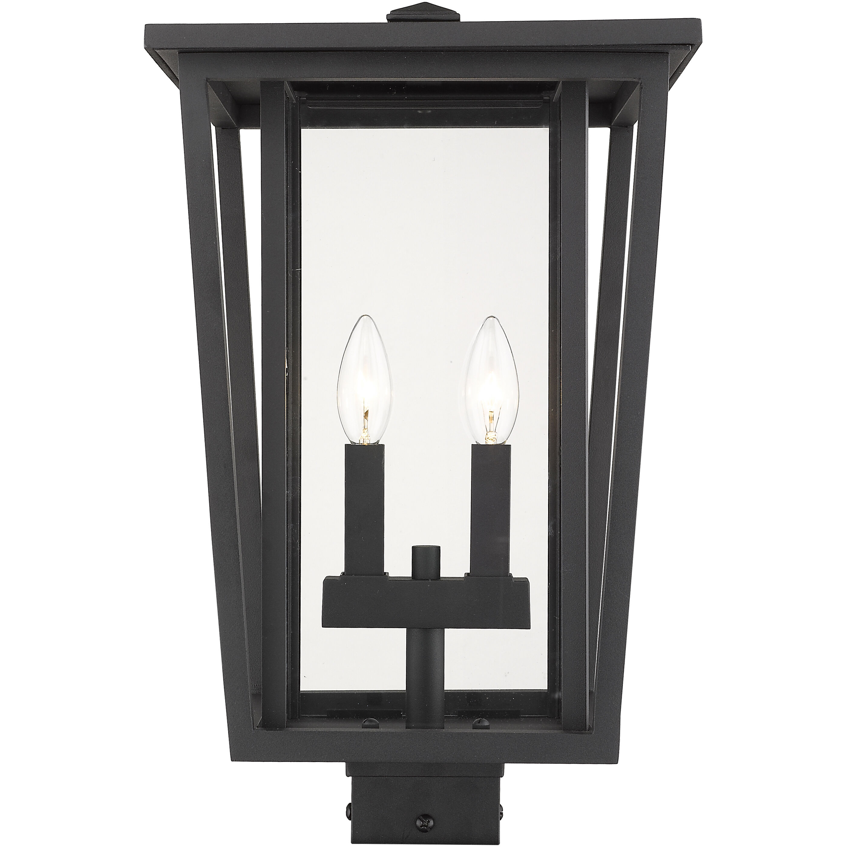 Seoul 2 Light 18.25 inch Black Outdoor Post Mount Fixture in 13