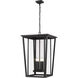 Seoul 4 Light 18 inch Black Outdoor Chain Mount Ceiling Fixture