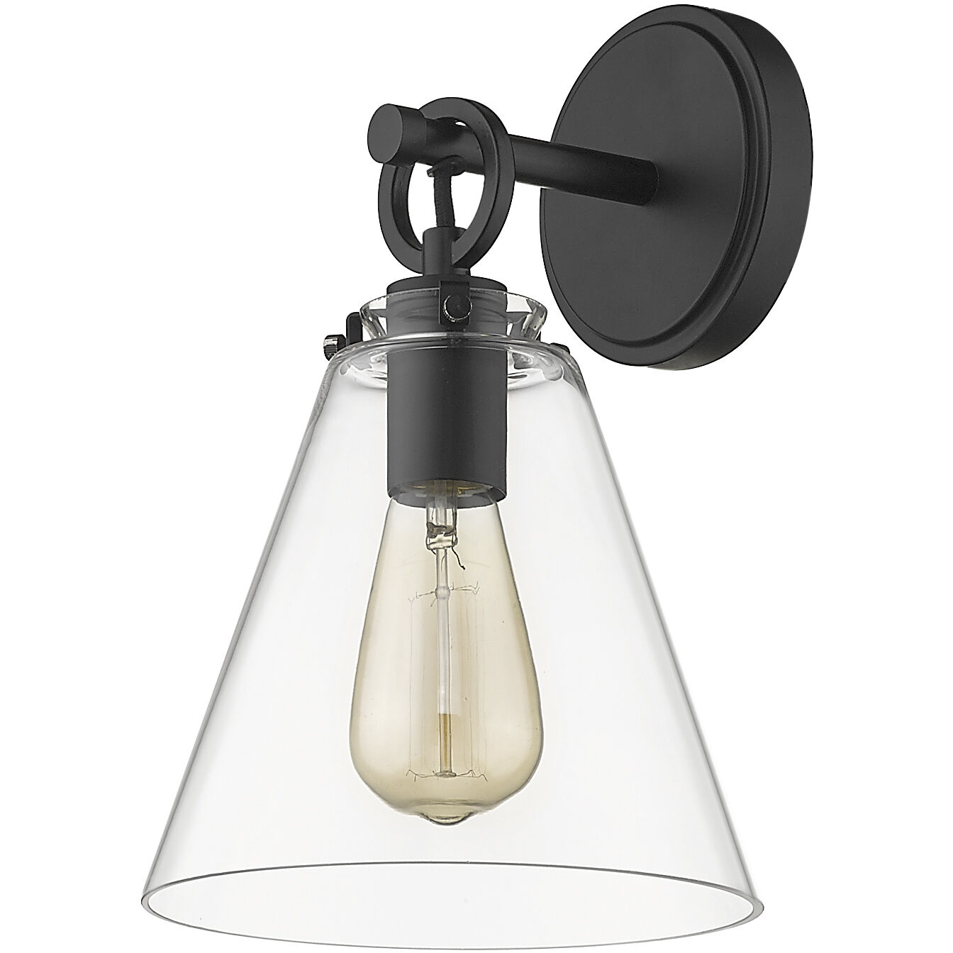 Harper 1 Light 8 inch Matte Black Wall Sconce Wall Light