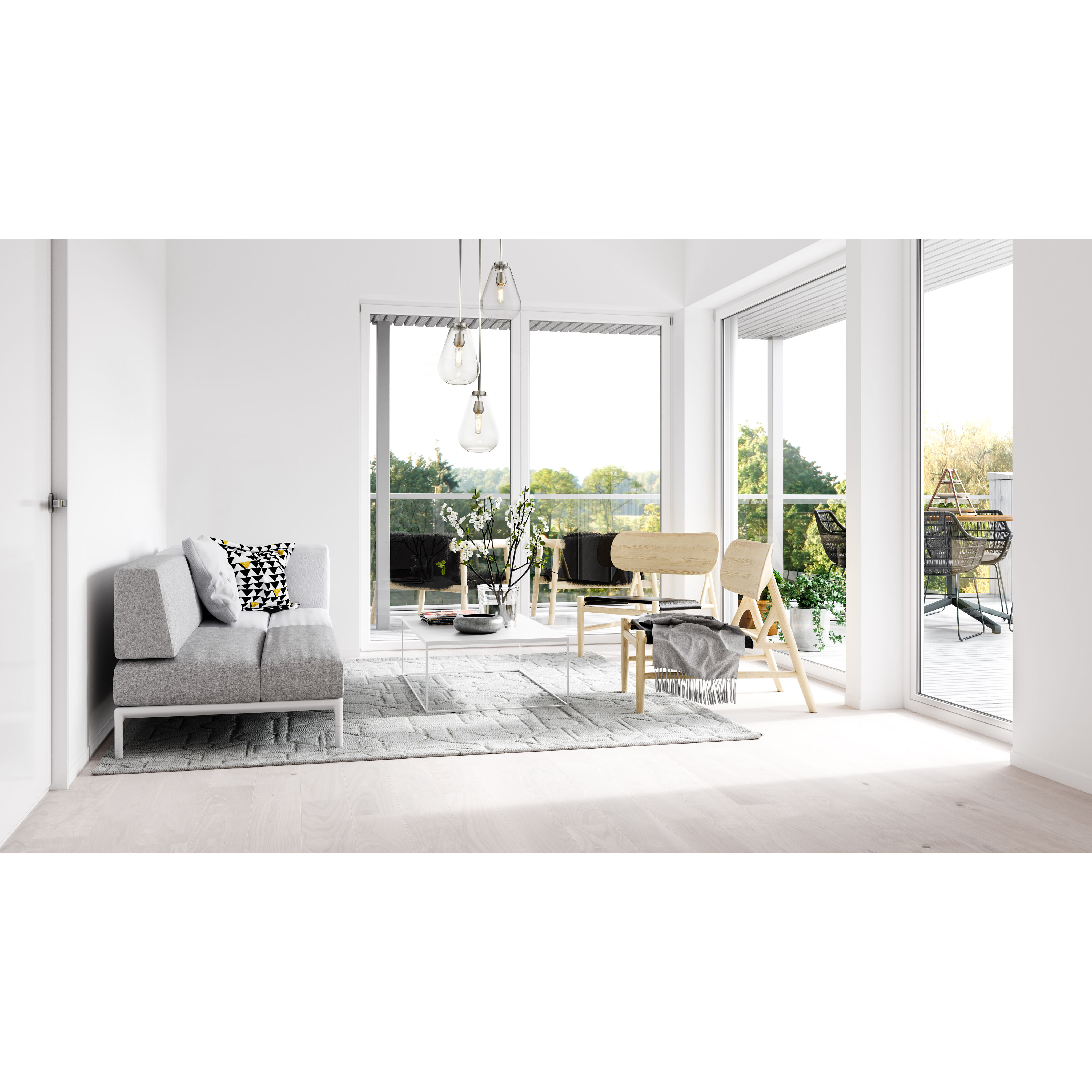 Ayra 3 Light 18 inch Brushed Nickel Chandelier Ceiling Light