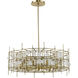 Garroway 9 Light 32 inch Aged Brass Chandelier Ceiling Light
