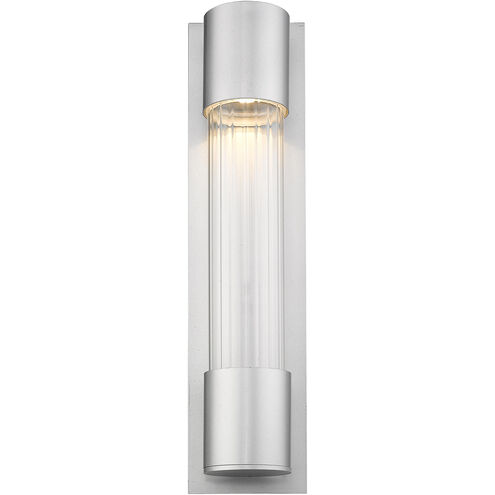 Striate LED 21 inch Silver Outdoor Wall Light
