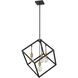 Vertical 4 Light 24 inch Bronze and Olde Brass Chandelier Ceiling Light