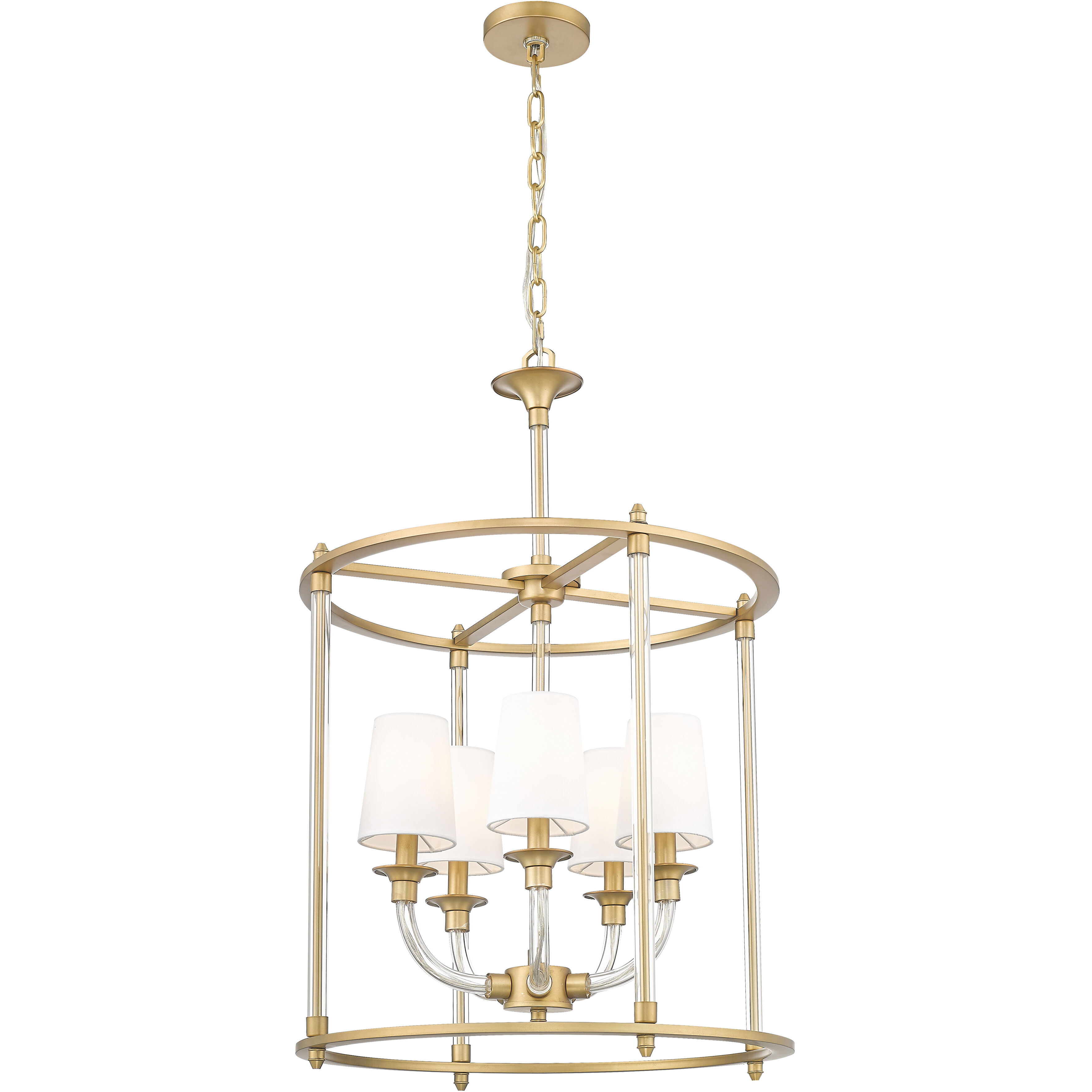 Katerina 5 Light 20 inch Rubbed Brass Chandelier Ceiling Light
