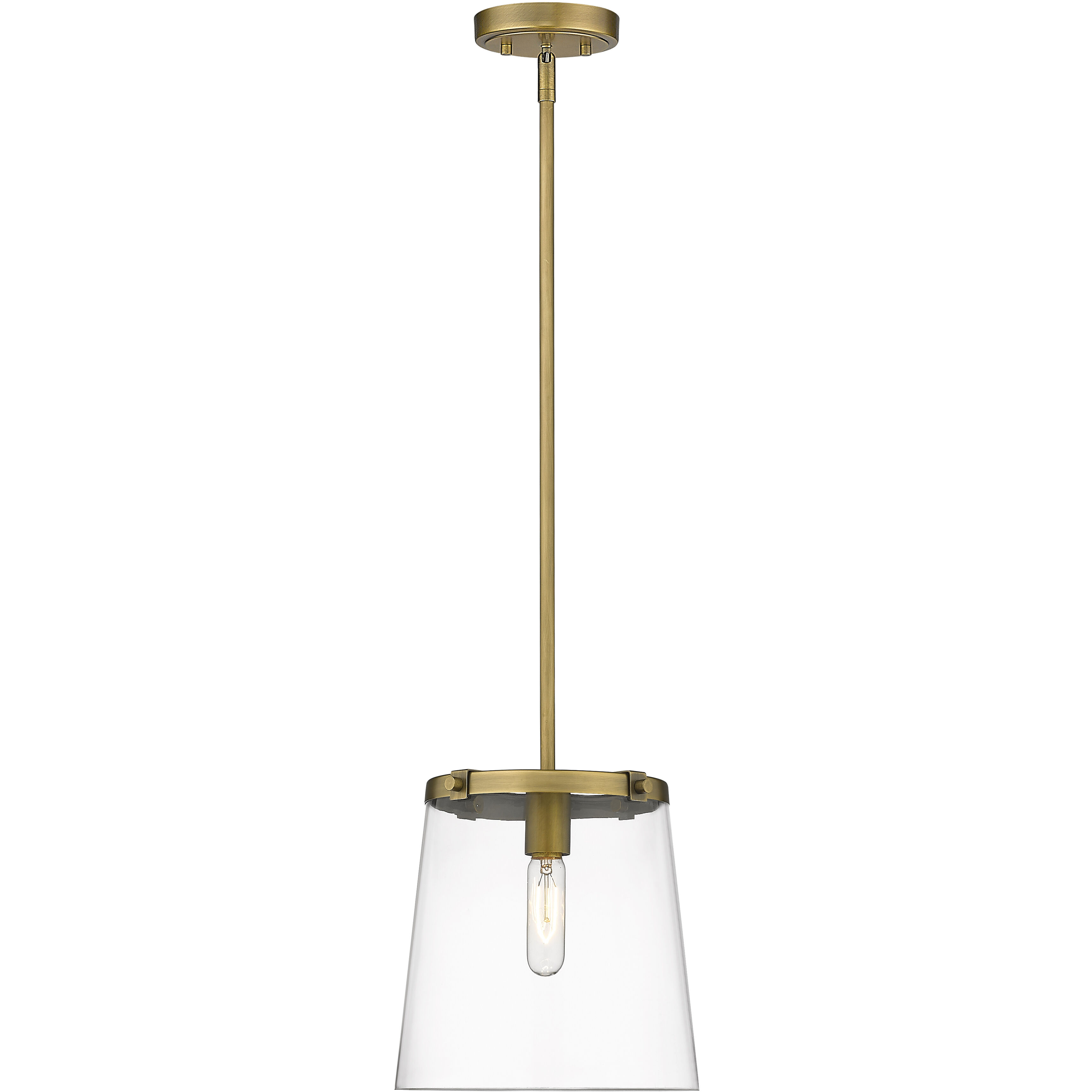 Callista 1 Light 10 inch Rubbed Brass Pendant Ceiling Light