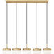Renaud LED 46 inch Modern Gold Linear Chandelier Ceiling Light
