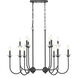 Allistair Linear Chandelier Ceiling Light in Matte Black