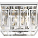 Mersesse 4 Light 12 inch Chrome Flush Mount Ceiling Light in 10.56, Clear and Chrome