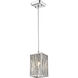 Terra 1 Light 4.72 inch Chrome Pendant Ceiling Light in 1.1