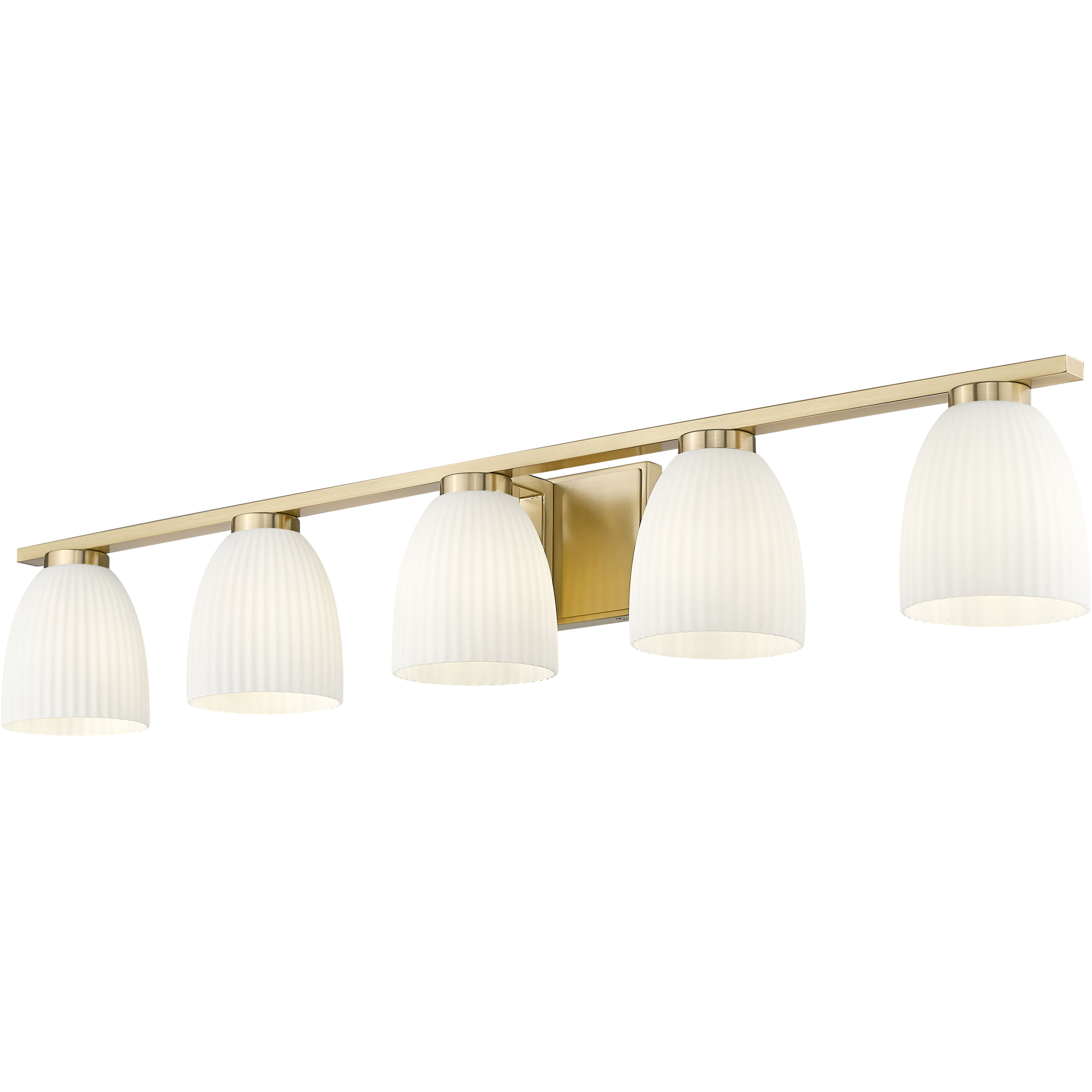 Naya 5 Light 40 inch Modern Gold Bath Vanity Light Wall Light