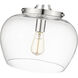 Joliet 1 Light 13 inch Chrome Semi Flush Mount Ceiling Light