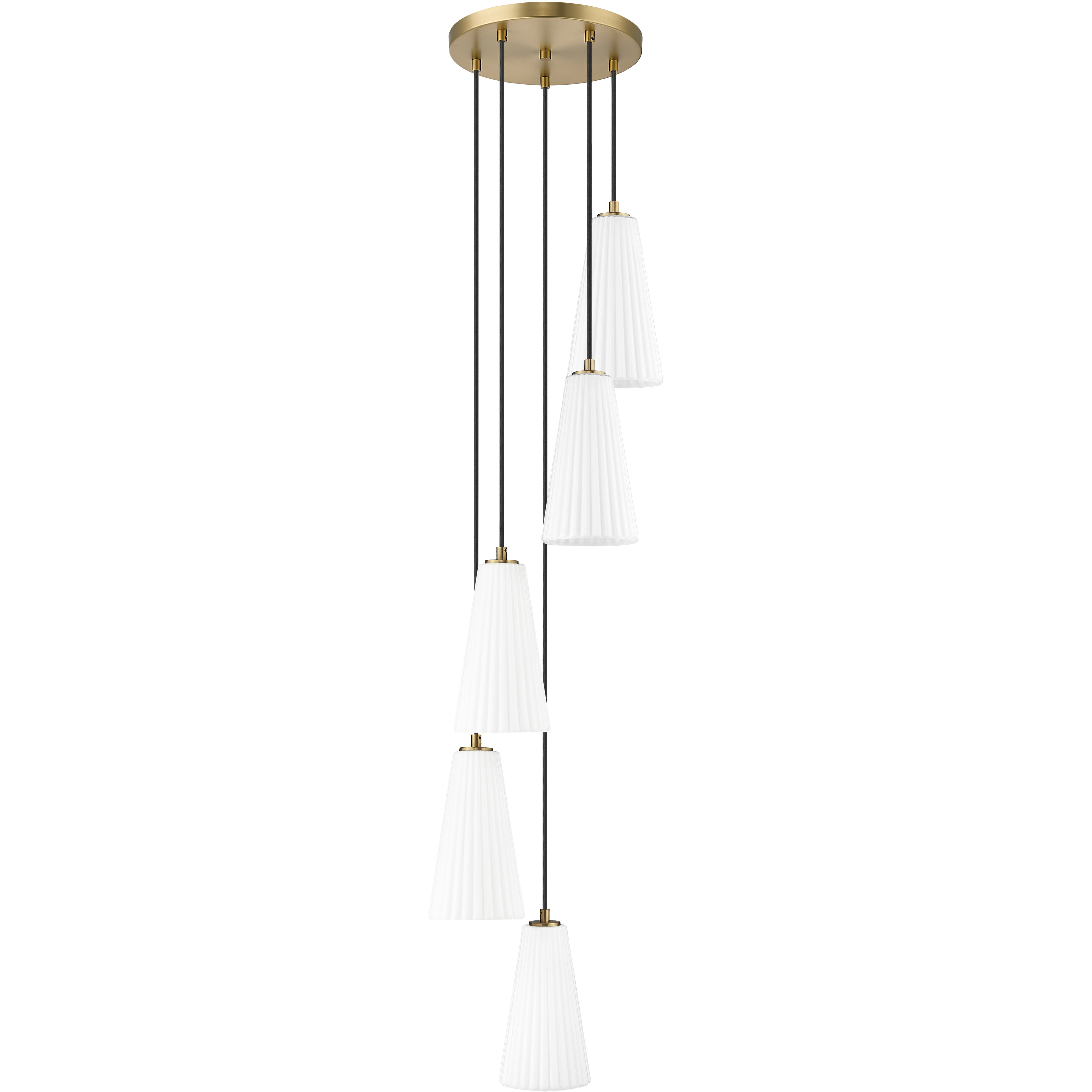 Farrell 5 Light 12 inch Modern Gold Chandelier Ceiling Light