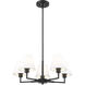 Leila 5 Light 26 inch Matte Black Chandelier Ceiling Light