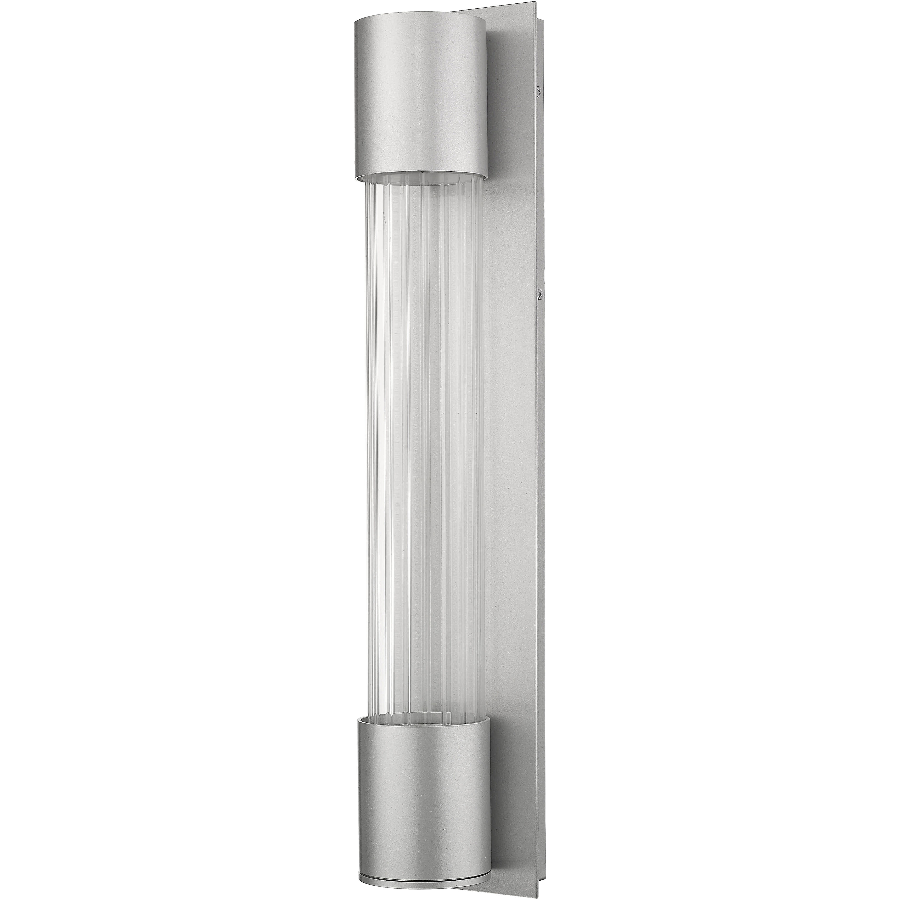 Striate Outdoor Wall Light in Silver