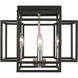 Titania 4 Light 14 inch Black and Brushed Nickel Flush Mount Ceiling Light in 5.36