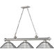 Cordon 3 Light 58 inch Brushed Nickel Billiard Ceiling Light in Brushed Nickel Steel