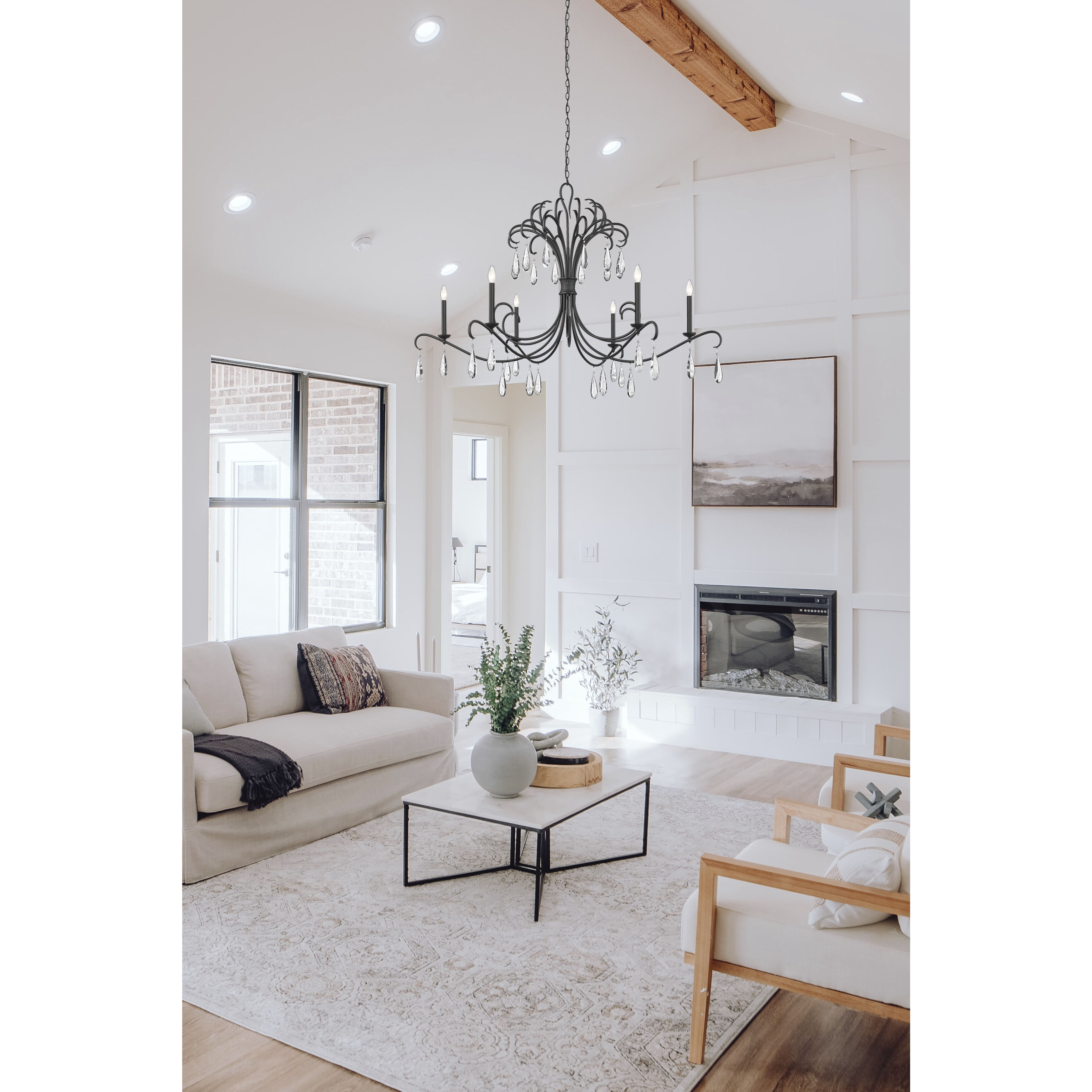 Amara 6 Light 58.75 inch Matte Black Chandelier Ceiling Light