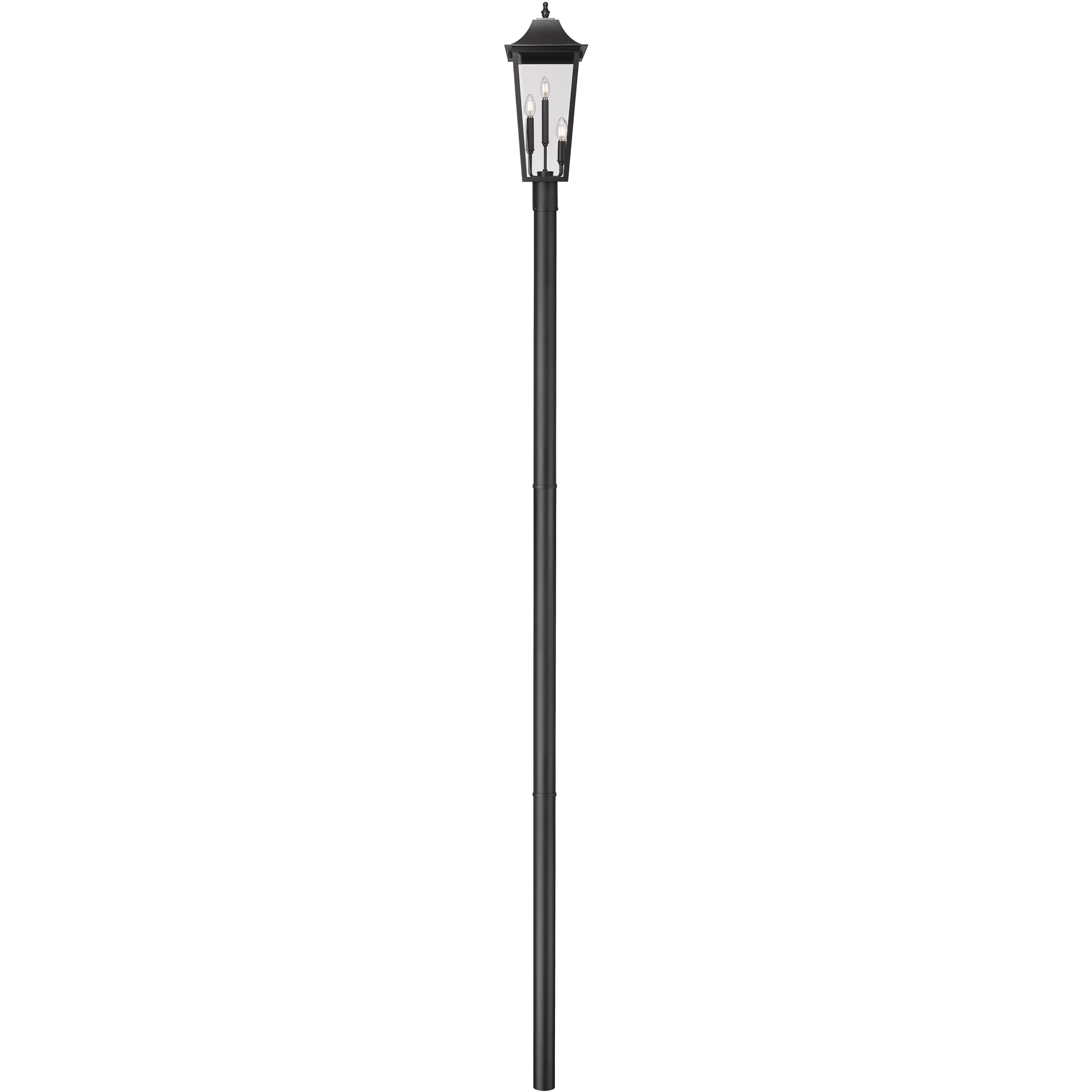 Gannon 3 Light 144.75 inch Black Outdoor Post Mounted Fixture