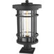 Jordan 1 Light 22.25 inch Black Outdoor Pier Mounted Fixture