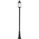 Roundhouse 1 Light 118.75 inch Black Outdoor Post Mounted Fixture in 14