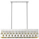 Oberon 7 Light 43 inch Chrome Linear Chandelier Ceiling Light