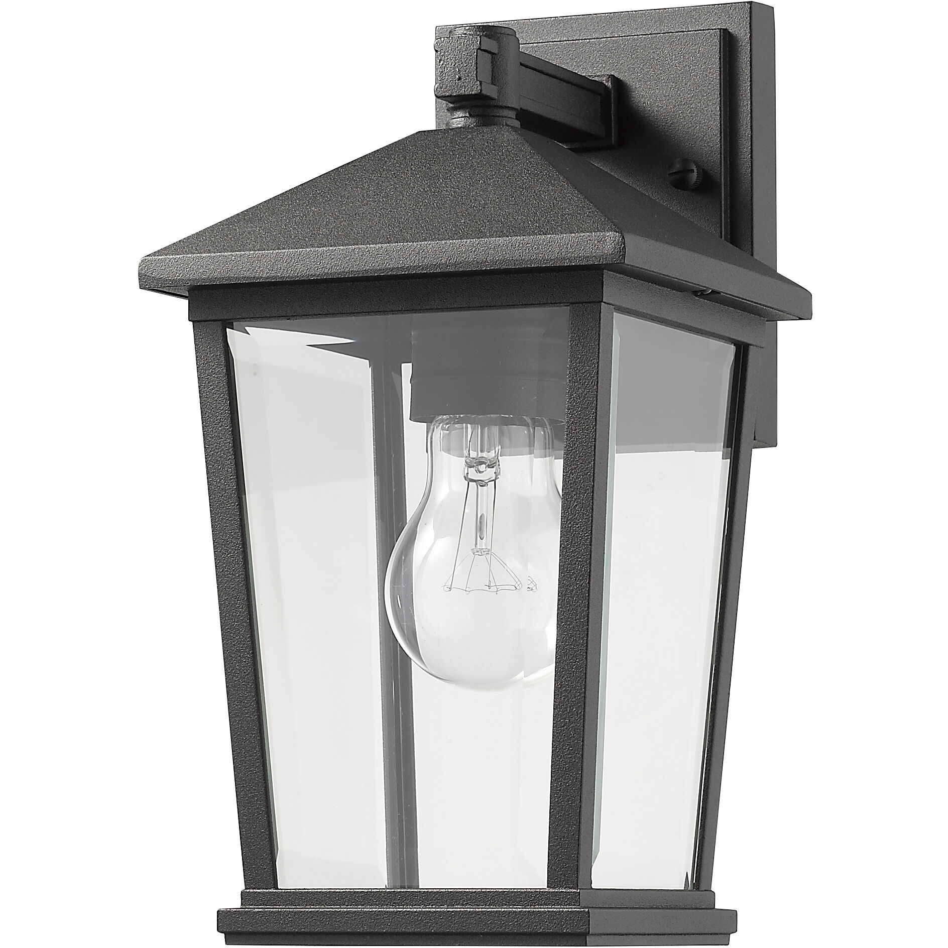Beacon 1 Light 11.5 inch Black Outdoor Wall Light