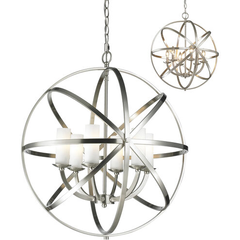 Aranya 6 Light 23.82 inch Brushed Nickel Chandelier Ceiling Light