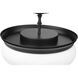Amon 3 Light 15 inch Matte Black Semi Flush Mount Ceiling Light