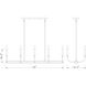 Haylie 10 Light 44 inch Matte Black and Brushed Nickel Linear Chandelier Ceiling Light