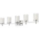 Grayson 5 Light 40 inch Chrome Vanity Wall Light