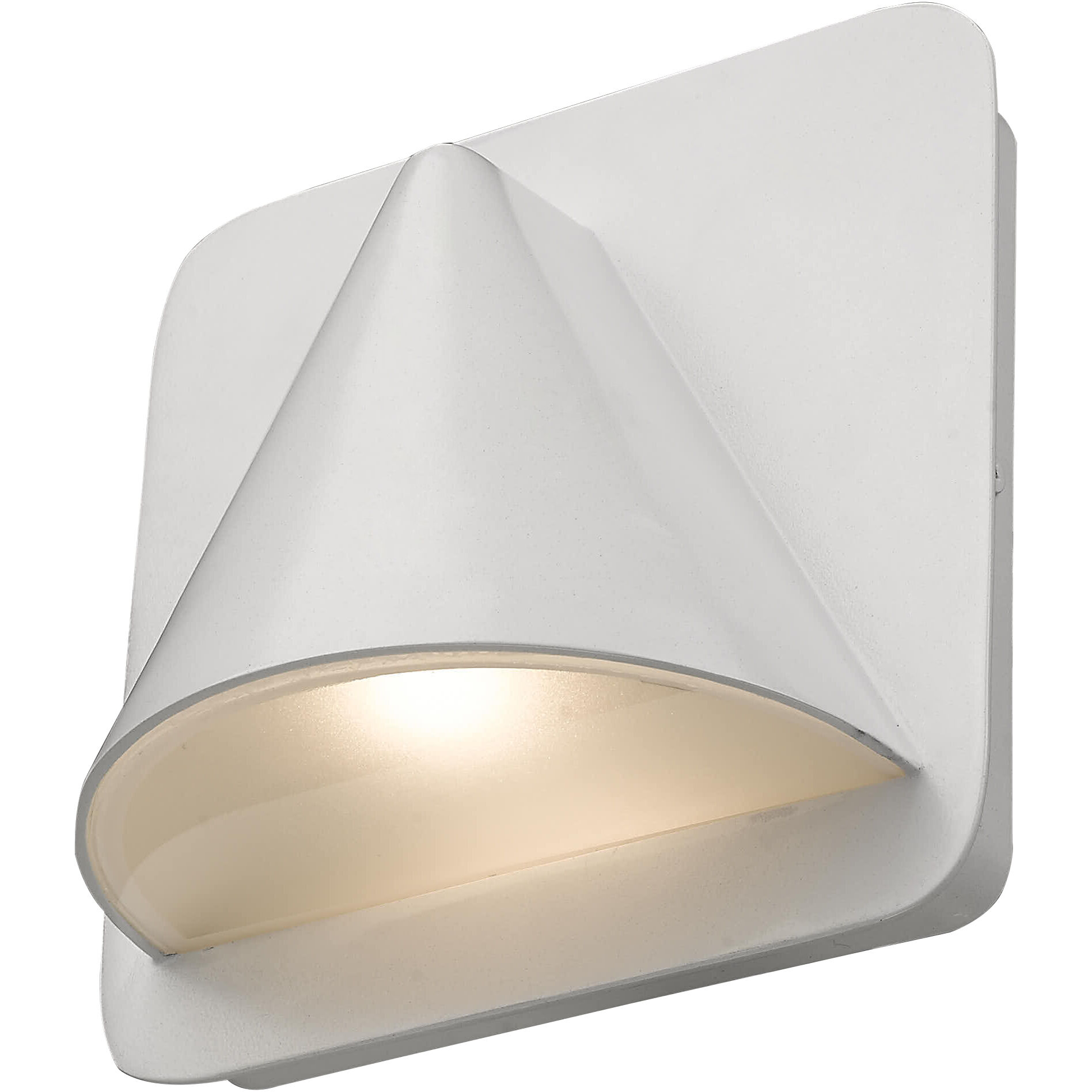 Obelisk LED 6.25 inch White Outdoor Wall Light