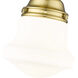 Vaughn 1 Light 6 inch Luxe Gold Flush Mount Ceiling Light