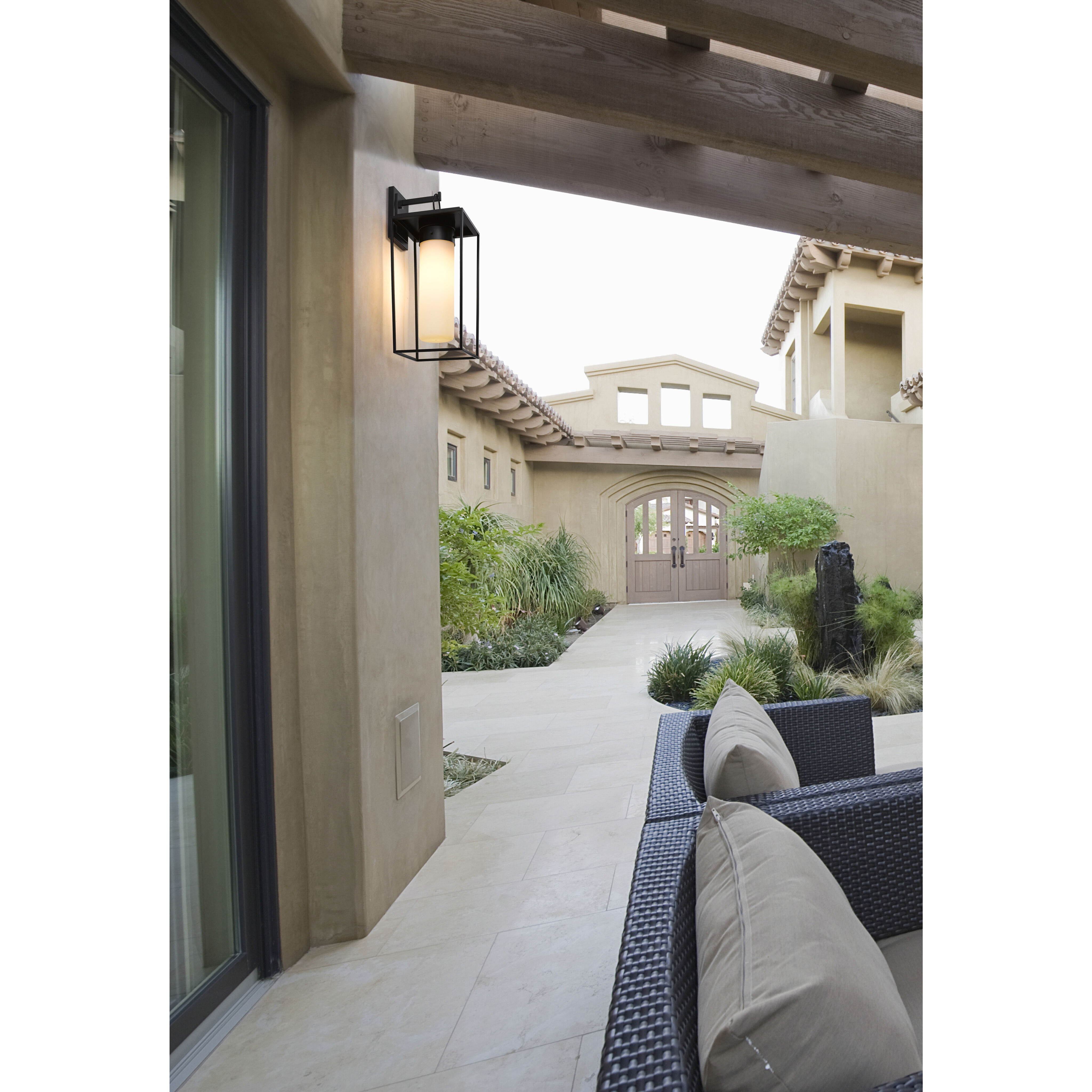 Sheridan 1 Light 24 inch Black Outdoor Wall Light