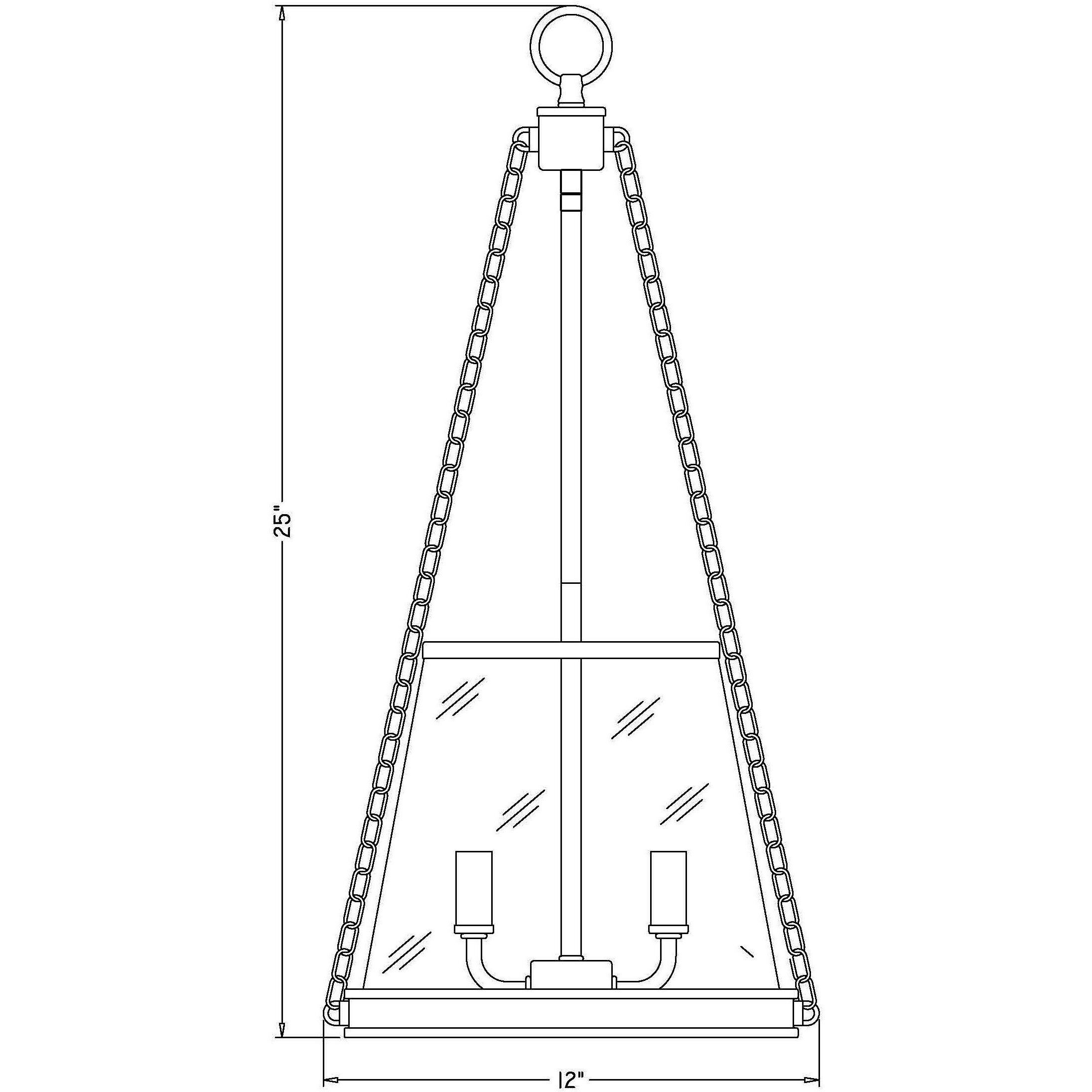 Prescott 3 Light 12 inch Rubbed Brass Pendant Ceiling Light in Rubbed Bronze