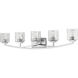Zaid 5 Light 40 inch Chrome Vanity Wall Light
