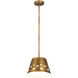 Katie 1 Light 12 inch Rubbed Brass Pendant Ceiling Light