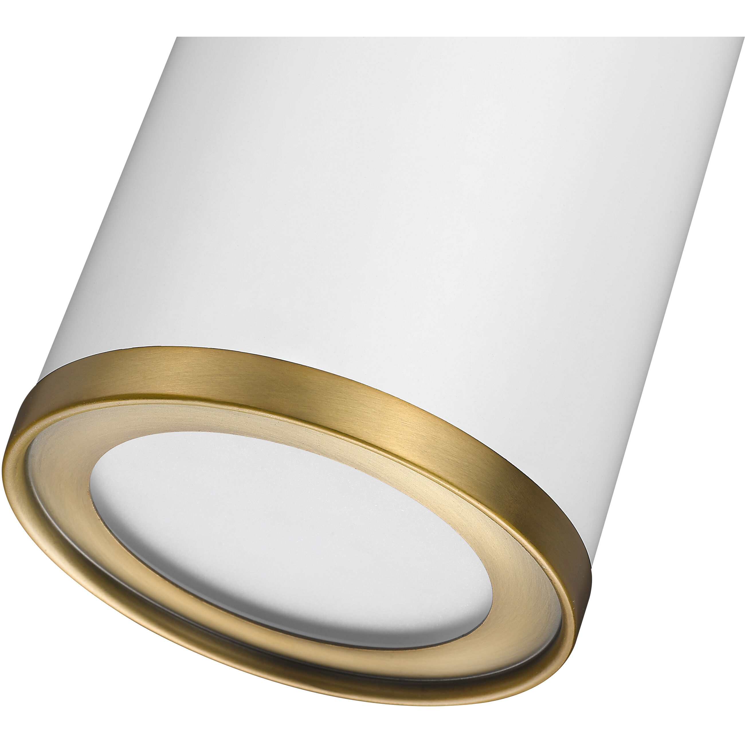 Arlo 1 Light 5.25 inch Matte White and Rubbed Brass Flush Mount Ceiling Light