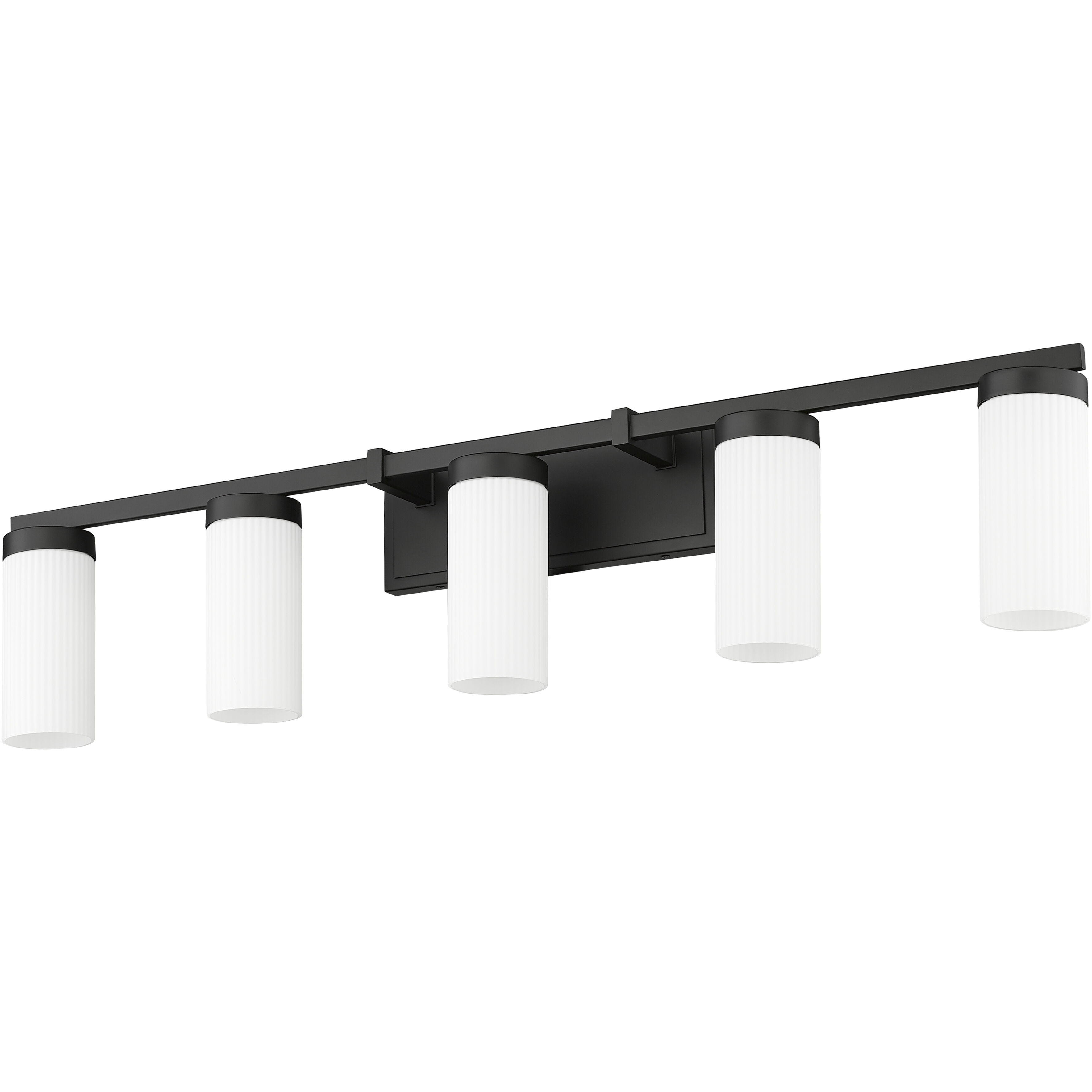 Danica 5 Light 38.75 inch Matte Black Bath Vanity Light Wall Light